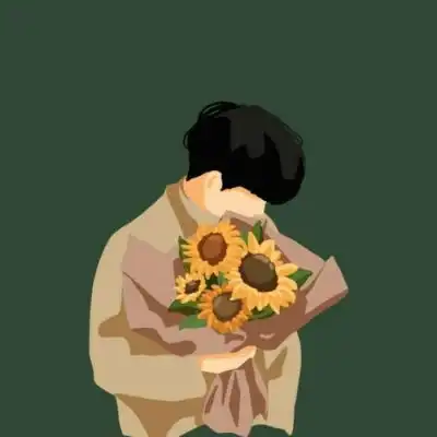 唐崎夜雨插画简约情侣头像