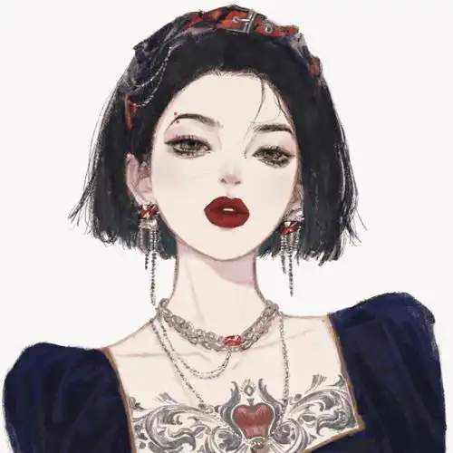 动漫头像暗黑一个人插画