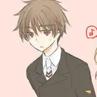 动漫纯色背景情侣头像求.