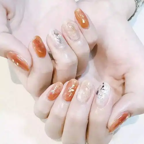 黄色系超仙头像美甲