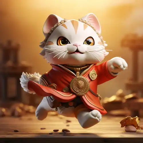 3d卡通可爱招财猫素材图片海报设计下载请至来源处