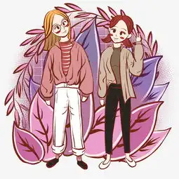 小清新女孩文艺风手绘小插画图片素材其他格式下载动漫人物大全
