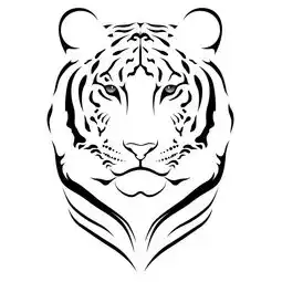 正面和蔼老虎素材12771012卡通