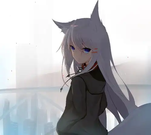 二次元极致美图银发少女兽耳系列