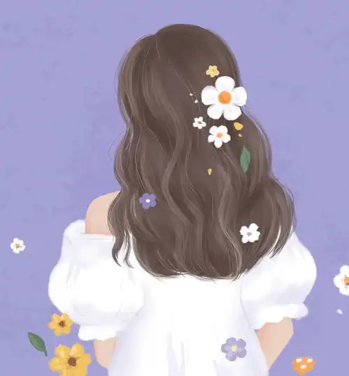 头像唯美治愈手绘背影,仙气十足