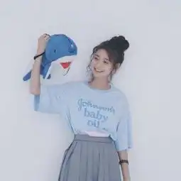 蓝色系闺蜜头像2人一人