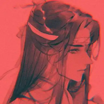 红色系动漫头像古风男孤独古风头像男妖孽图片