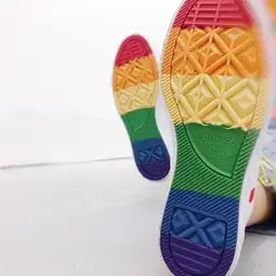 converse匡威男女高帮休闲鞋pride彩虹波点帆布鞋板鞋162252c