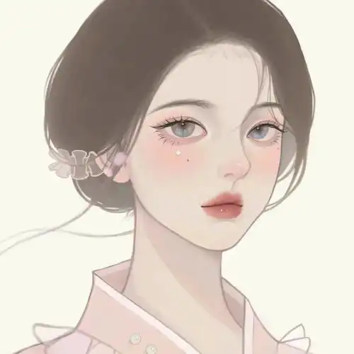 动漫女生头像超绝唯美的粉色系古风头像