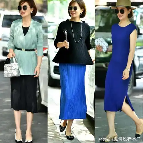 提醒50岁女人夏季穿蓝色系更提气质,不信看潮人示范,真美