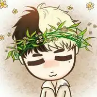 求一张q版的权志龙图,图片上的权志龙是头上戴着绿色花圈,头发一边黑色一边金色,要大图噢