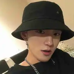 黑色男头戴帽子系列头像