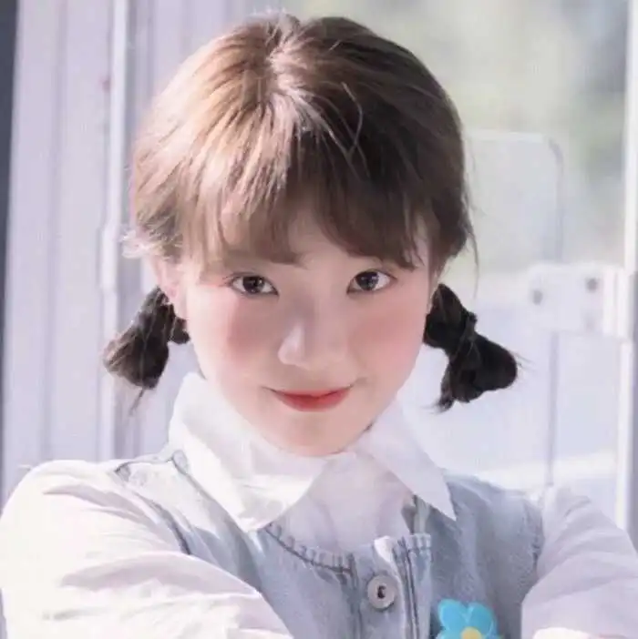 韩国蓝色系女生头像短发