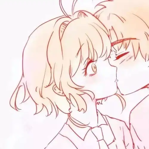 动漫情侣头像粉色系列公