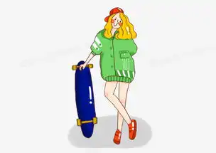 卡通简约可爱女生滑板png图片素材免费下载psd格式熊猫办公
