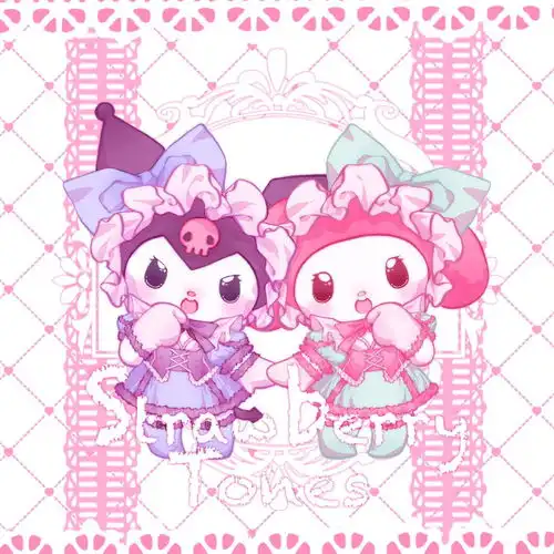 粉色壁纸库洛米和美乐蒂