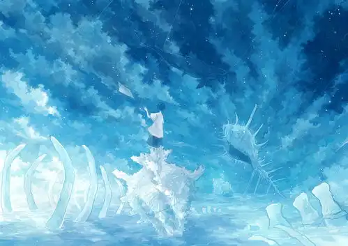 蓝色系风景手绘壁纸第一更欢迎收藏