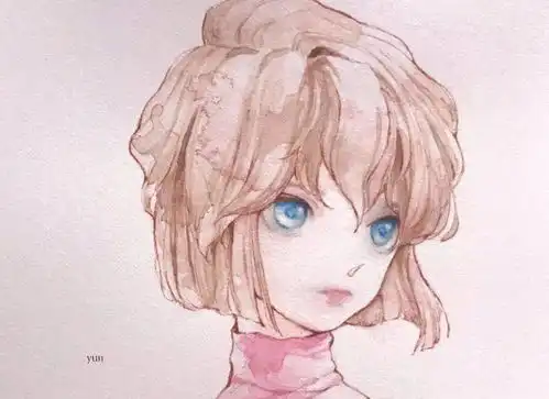 水彩插画看腻了日系动漫美少女,来看看精致韩系小姐姐吧