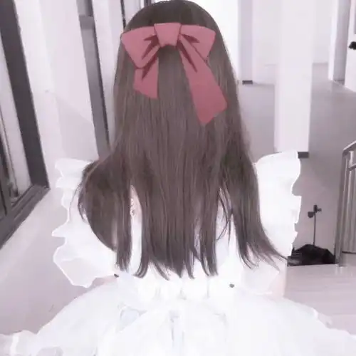 第578期优质女头0225带红色蝴蝶结发饰女生头像
