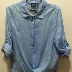 only淡蓝色浅蓝色薄款纯棉衬衣