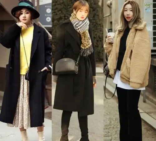 大衣保暖又气质小清新又很温柔,展现女性的落落大方与自信