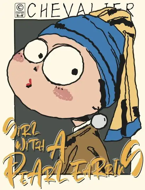 呆萌世界名画系列,很萌