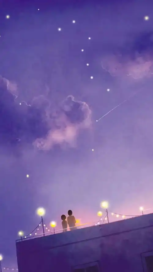 最火手机壁纸少女心梦幻紫色壁纸