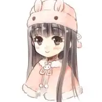 齐刘海卡通女孩头像,大眼睛萌妹子