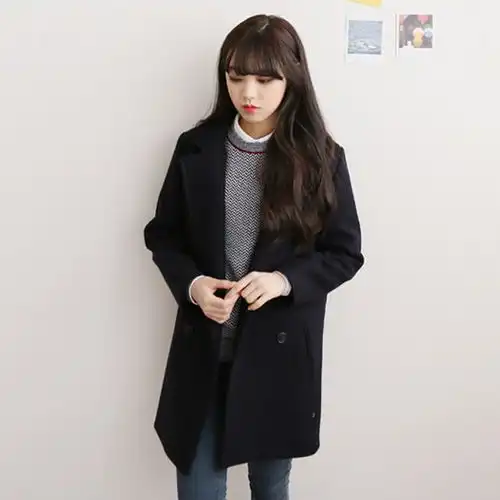 时尚简约呢子大衣外套,上身优雅气质立显