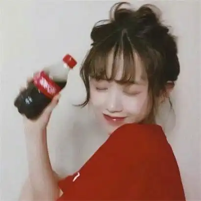 红色系女生头像可爱,本质也是个爱笑的人