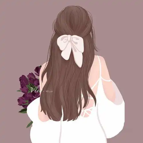 手绘文艺风女生头像,唯美治愈系