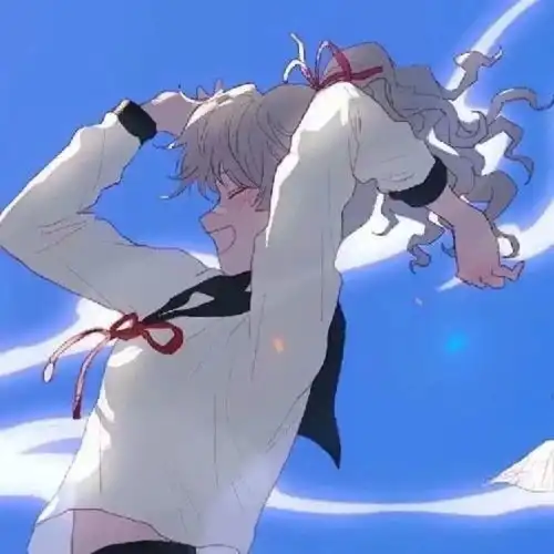 蓝色大风系列女生头像