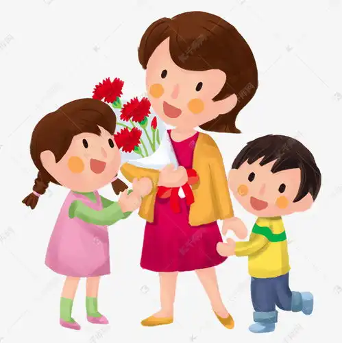 妇女节妈妈和孩子卡通手绘免费下载素材图片免费下载千库网