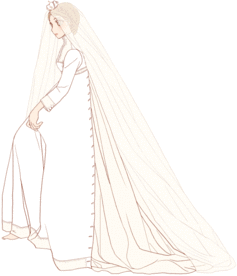 漂亮的婚纱独特的画风