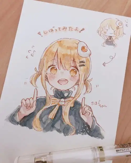 水彩插画简单好画的一组水彩漫画女生头像手绘新手临摹