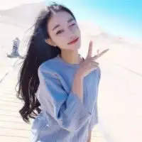 好看美系女头像蓝色