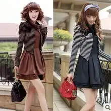 秋装新品2012韩版气质淑女下摆螺纹长袖假两件秋连衣裙送胸花