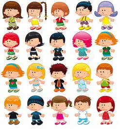 卡通男孩女孩矢量图免费下载ai格式编号19178982千图网