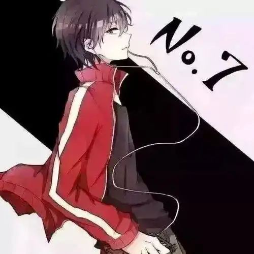 纯黑系动漫男头像穿出