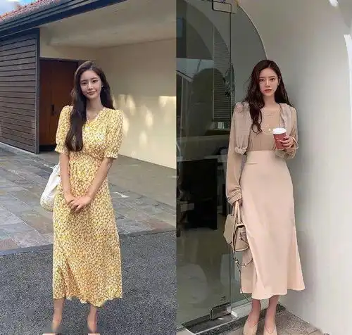 搭配参考简约干净又很有浪漫氛围感,元气小清新的夏日女生穿搭