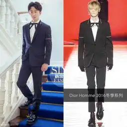 黄轩窦骁两大型男dior秀场斗帅