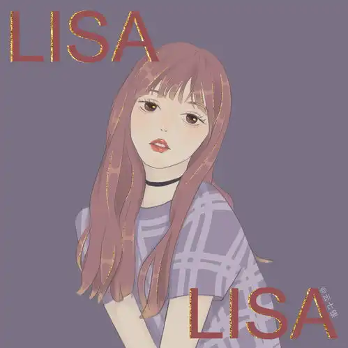 高冷韩国插画女生头像系