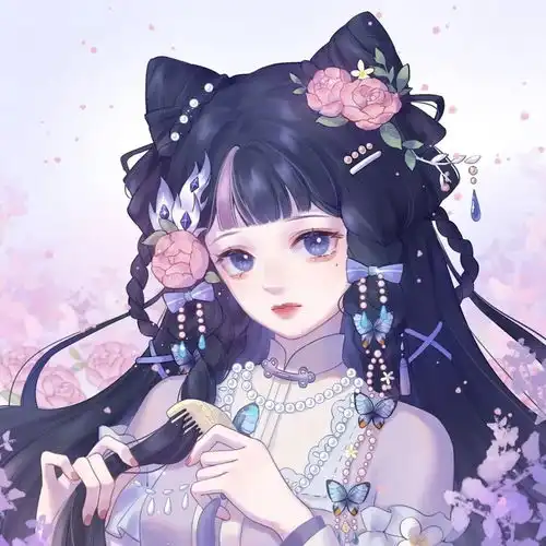 动漫仙气高颜值紫色系女