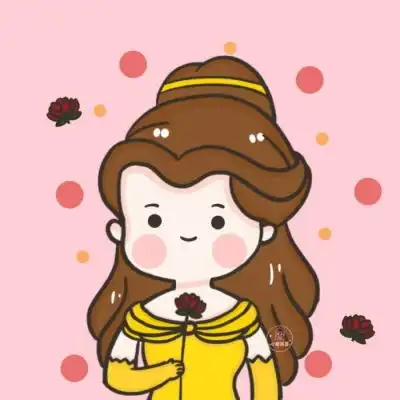 迪士尼公主系列手绘女生可爱头像