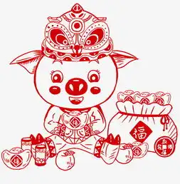 卡通手绘猪年剪纸春节图片素材其他格式下载动漫人物大全