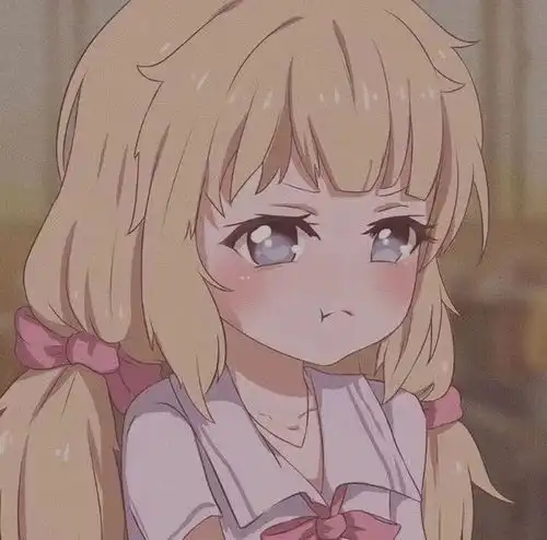 动漫女头绿色系模糊情侣