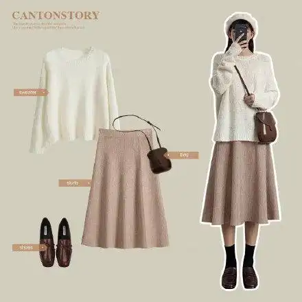 秋冬高级感穿搭莫兰迪色系,保暖时髦,每一套都气质满分