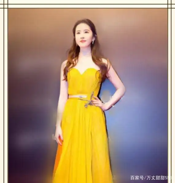 当鞠婧祎和刘亦菲同穿黄色薄纱裙,终于见识到仙气十足