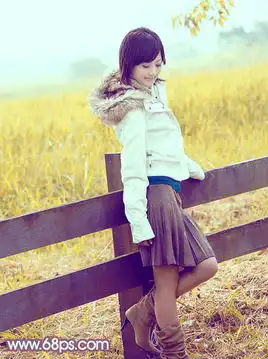 photoshop给美女图片增加清爽的暖色