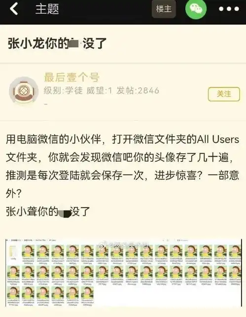 网友发现电脑版微信把头像保存了几十次,怪不得这么能吃内存